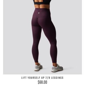 Born Primitive Lift Yourself Up 7/8 Leggings Plum Size Medium NWT
